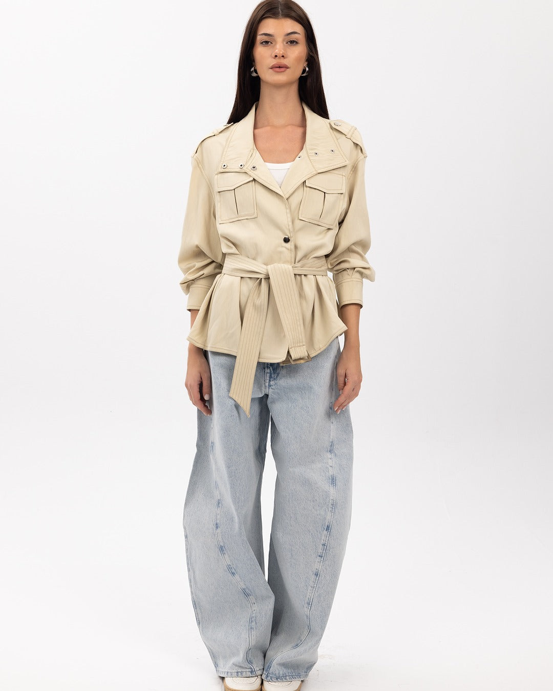 Beige Trench Jacket