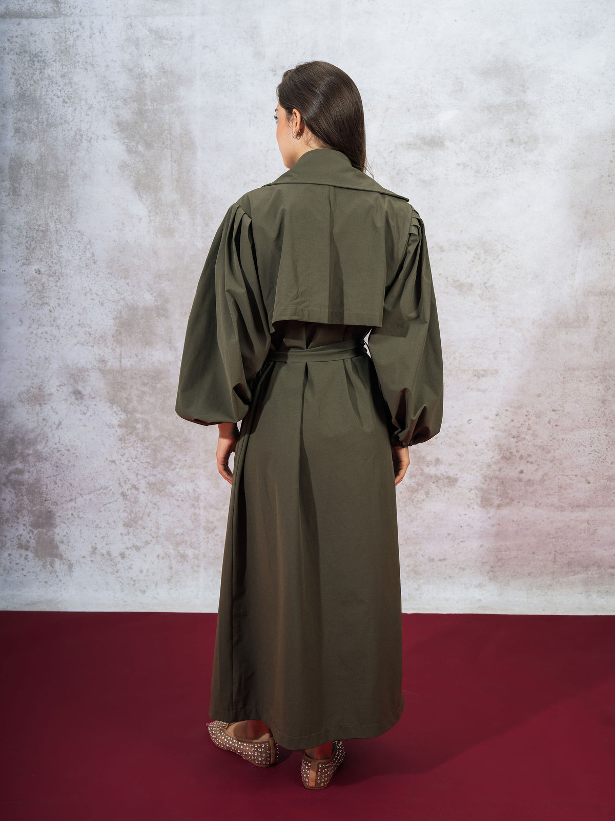 Elara Trench Coat Olive