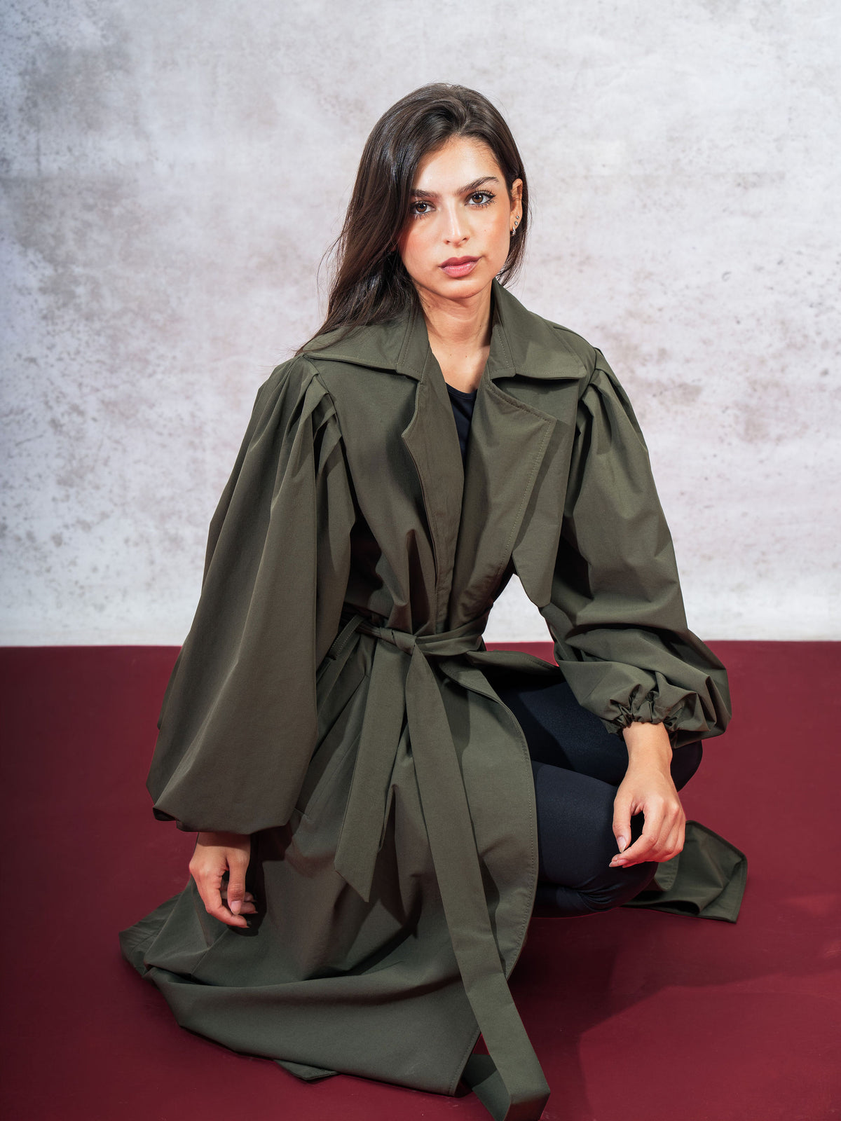 Elara Trench Coat Olive