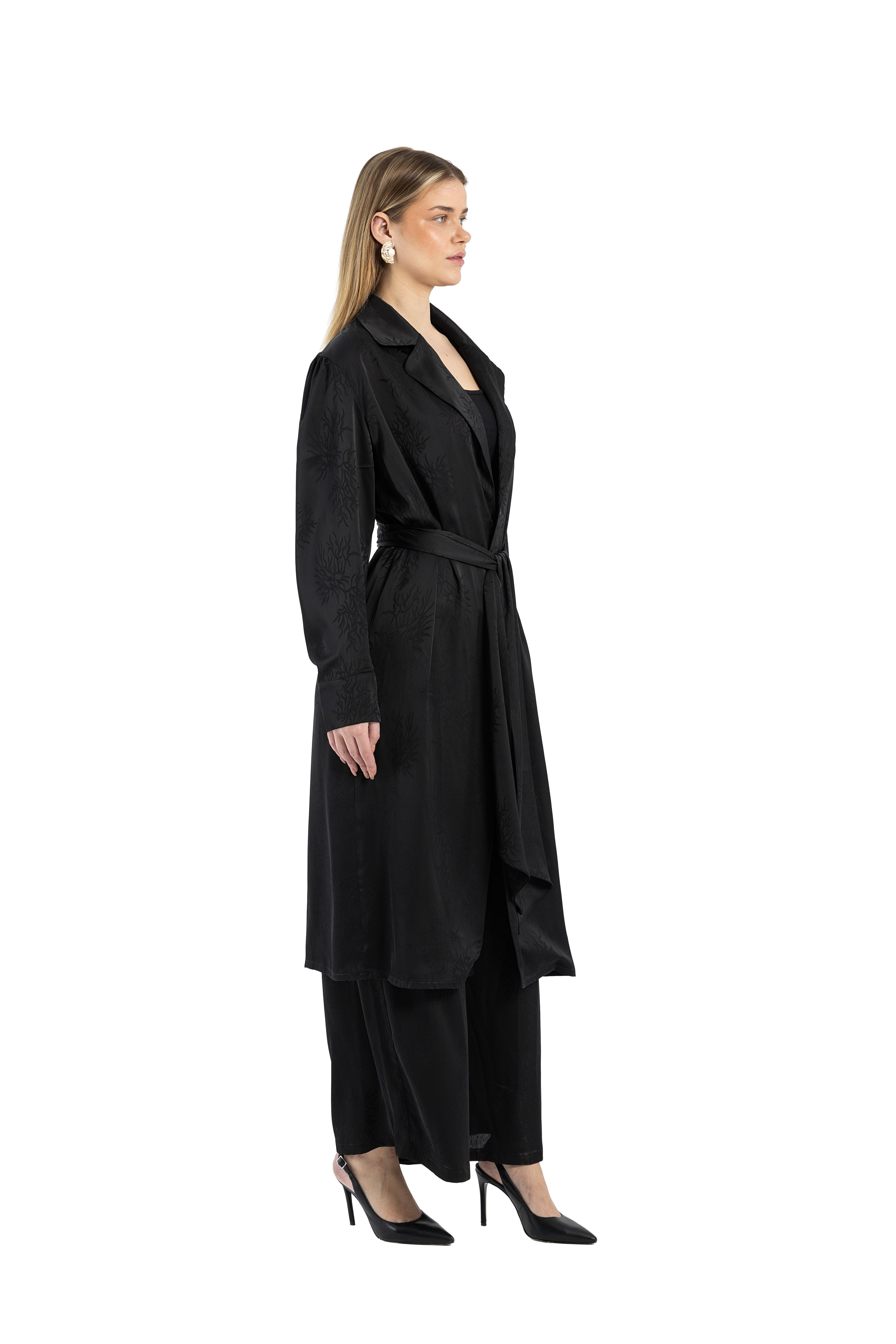 Black Satin Set