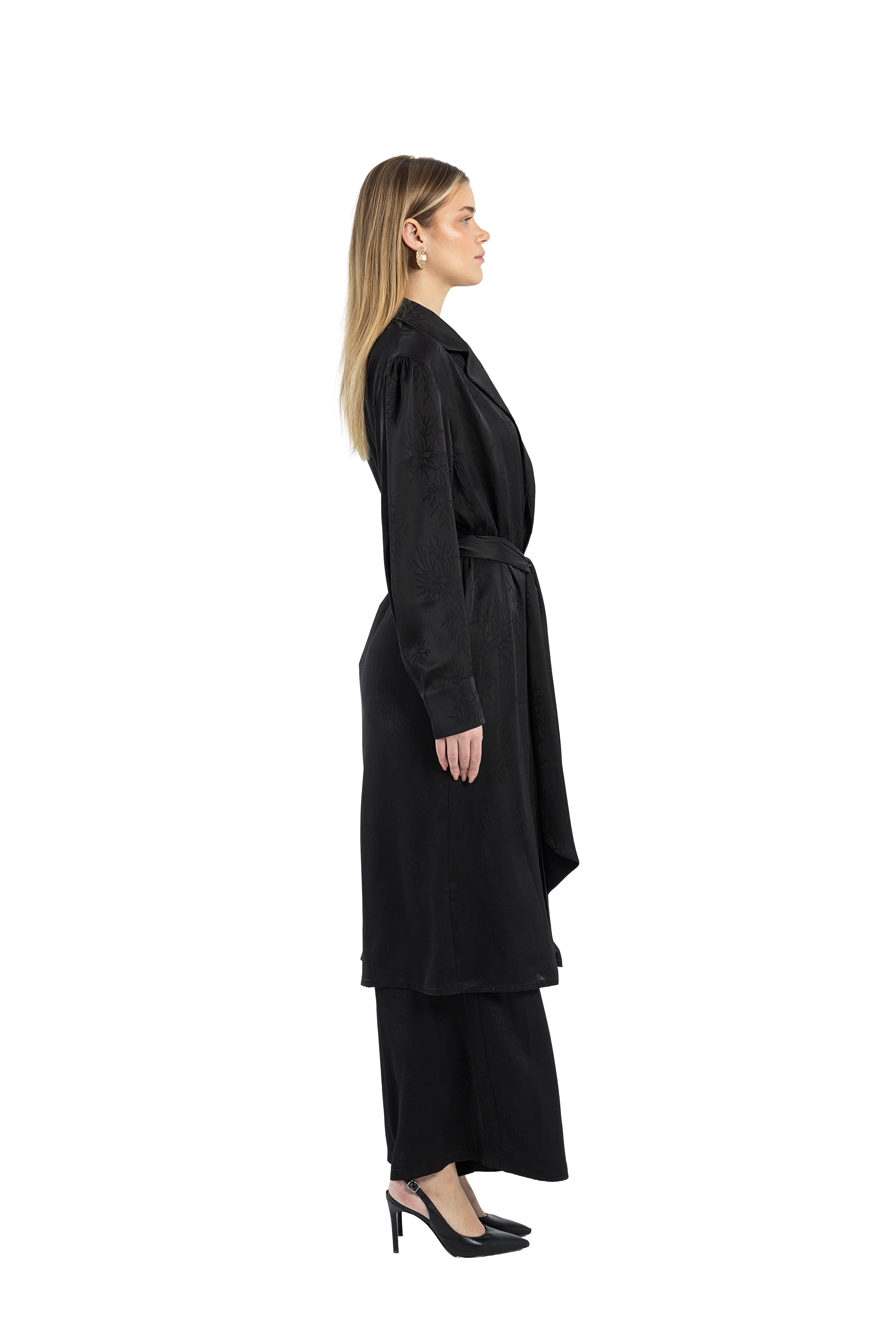 Black Satin Set