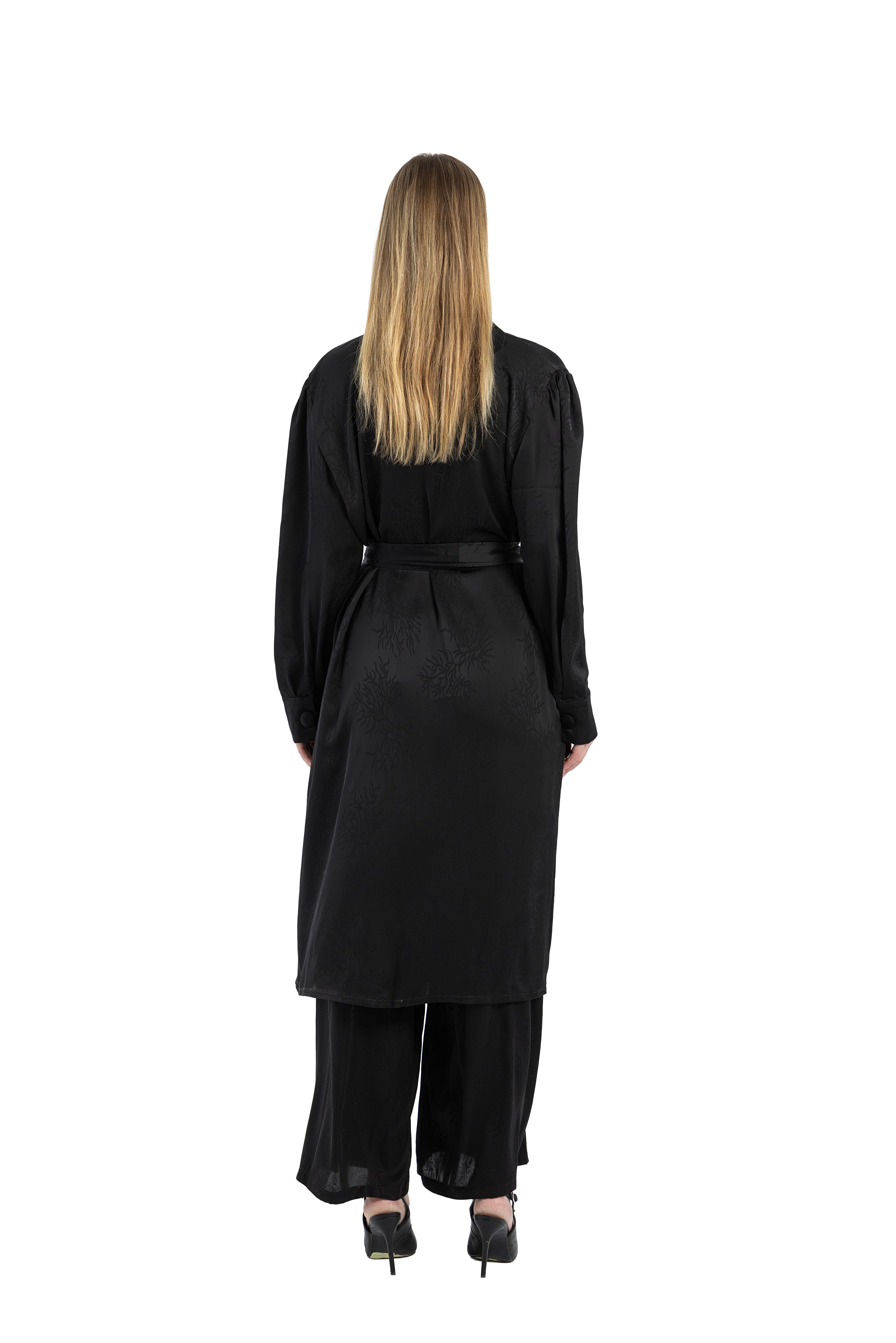 Black Satin Set