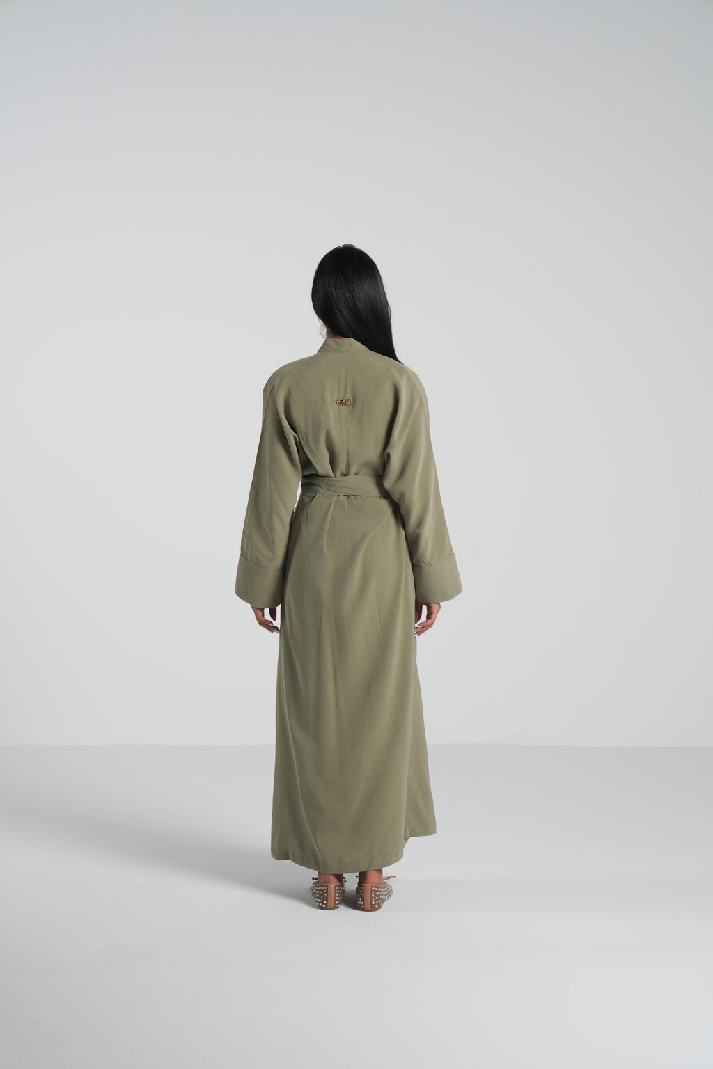 Breathable summer dress olive