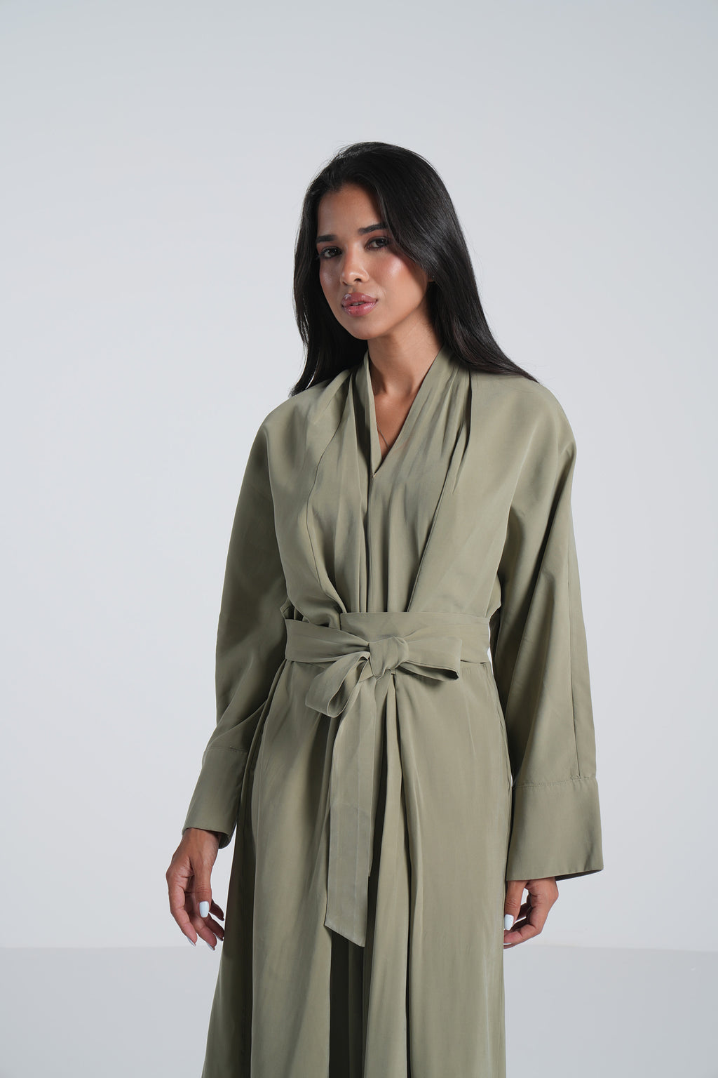 Breathable summer dress olive