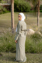 Breathable summer dress olive