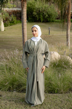 Breathable summer dress olive