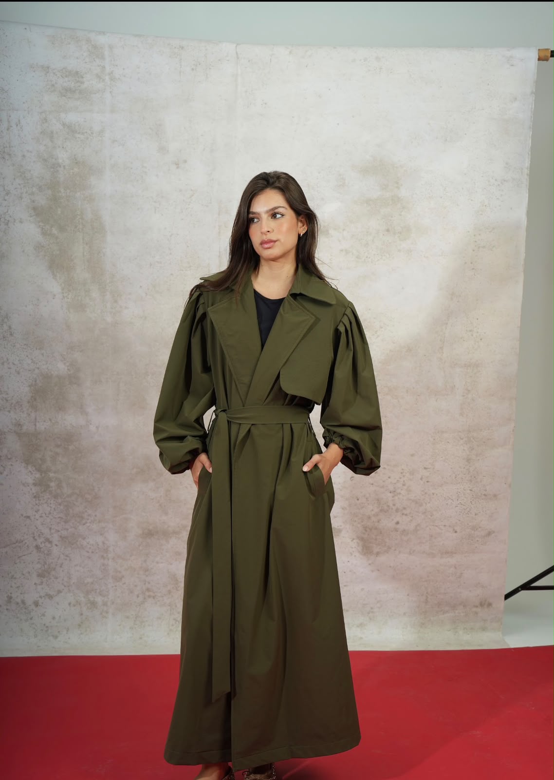 Elara Trench Coat Olive