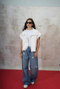 Aria Cropped Vest White