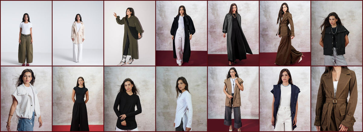 Layer Up — Pre-Fall collection — product collage